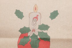Κέντημα πολύχρωμο (πετσετάκι) μίνι - καρέ  50X50cm σε σχέδιο κερί  (χριστουγεννιάτικο)