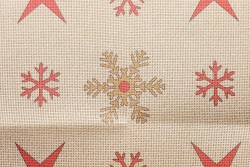 Κέντημα πολύχρωμο (πετσετάκι) μίνι - καρέ  50X50cm σε σχέδιο στολίδια  (χριστουγεννιάτικο)
