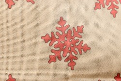 Κέντημα πολύχρωμο (πετσετάκι) μίνι - καρέ  50X50cm σε σχέδιο χιονονιφάδες  (χριστουγεννιάτικο)