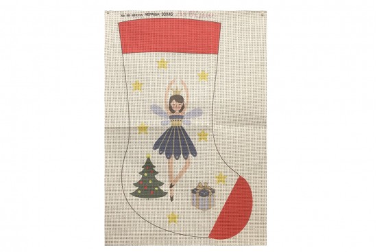 Κέντημα πολύχρωμο (πετσετάκι) μίνι 30X45cm σε σχέδιο Νεράιδα  (χριστουγεννιάτικο)