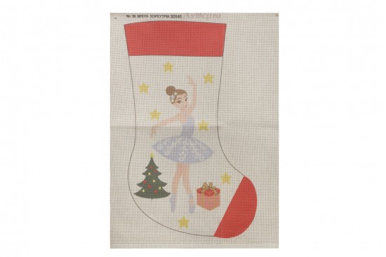 Κέντημα πολύχρωμο (πετσετάκι) μίνι 30X45cm σε σχέδιο Χορεύτρια  (χριστουγεννιάτικο)