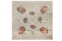 Κέντημα πολύχρωμο καρέ 120X120cm σε σχέδιο δώρα (Χριστουγεννιάτικο)