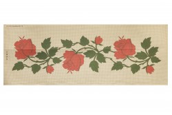Κέντημα πολύχρωμο τραβέρσα 32X120cm σε σχέδιο Τριαντάφυλλα 