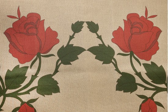 Κέντημα πολύχρωμο καρέ 90X90cm σε σχέδιο Τριαντάφυλλα 