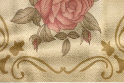 Κέντημα πολύχρωμο τραβέρσα 42X135cm σε σχέδιο Τριαντάφυλλα 