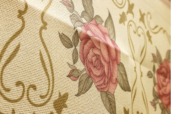 Κέντημα πολύχρωμο τραβέρσα 42X135cm σε σχέδιο Τριαντάφυλλα 