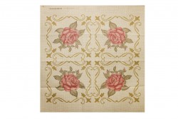 Κέντημα πολύχρωμο καρέ 100X100cm σε σχέδιο Τριαντάφυλλα 