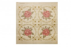 Κέντημα πολύχρωμο καρέ 100X100cm σε σχέδιο Τριαντάφυλλα 