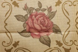 Κέντημα πολύχρωμο καρέ 100X100cm σε σχέδιο Τριαντάφυλλα 