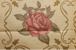 Κέντημα πολύχρωμο καρέ 100X100cm σε σχέδιο Τριαντάφυλλα 