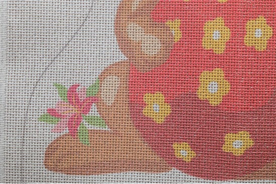 Κέντημα τραπεζοκαρέ 120Χ120cm Πασχαλινό Λαγουδάκι