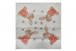 Κέντημα καρέ 100Χ100cm Πασχαλινό Λαγουδάκι