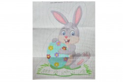 Κέντημα μικρό σεμέν 55Χ75cm Πασχαλινό Λαγουδάκι