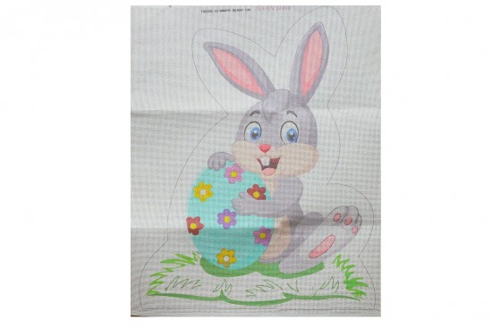 Κέντημα μικρό σεμέν 55Χ75cm Πασχαλινό Λαγουδάκι