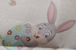 Κέντημα καρέ 100Χ100cm Πασχαλινό Λαγουδάκι