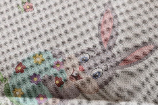 Κέντημα καρέ 100Χ100cm Πασχαλινό Λαγουδάκι