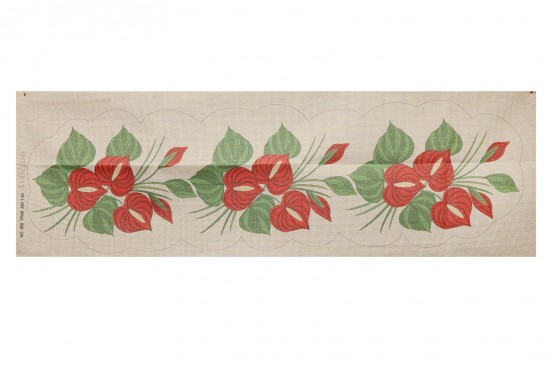 Κέντημα τραβέρσα 37Χ137cm με άνθη Ανθούριου