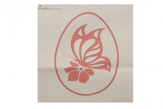 Κέντημα μικρό καρέ 50Χ50cm με σχέδιο Πασχαλινό Αυγό με πεταλούδα