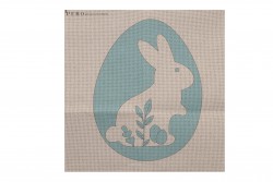 Κέντημα μικρό καρέ 50Χ50cm με σχέδιο Πασχαλινό Αυγό με λαγουδάκι