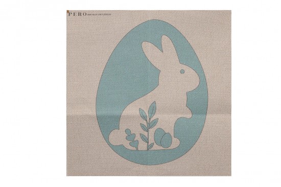 Κέντημα μικρό καρέ 50Χ50cm με σχέδιο Πασχαλινό Αυγό με λαγουδάκι