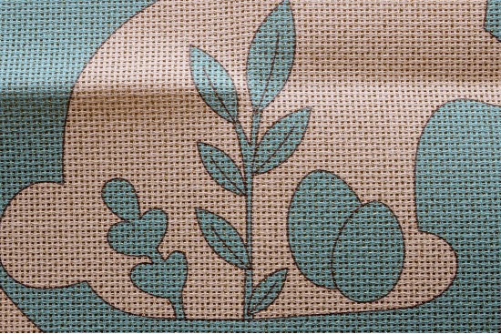 Κέντημα μικρό καρέ 50Χ50cm με σχέδιο Πασχαλινό Αυγό με λαγουδάκι