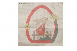 Κέντημα μικρό καρέ 50Χ50cm με σχέδιο Πασχαλινό Αυγό με λαγουδάκι