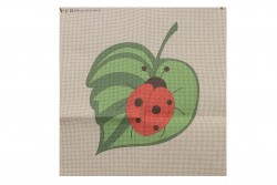 Κέντημα μικρό καρέ 50Χ50cm με σχέδιο Πασχαλινό - Πασχαλίτσα σε φύλλο