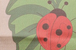 Κέντημα μικρό καρέ 50Χ50cm με σχέδιο Πασχαλινό - Πασχαλίτσα σε φύλλο