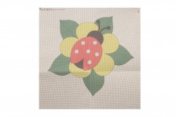 Κέντημα μικρό καρέ 50Χ50cm με σχέδιο Πασχαλινό - Πασχαλίτσα σε λουλούδι