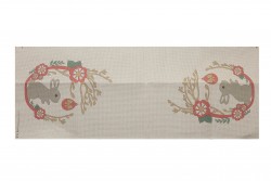 Κέντημα τραβέρσα 50Χ130cm με σχέδιο Πασχαλινό Αυγό και Λαγουδάκι