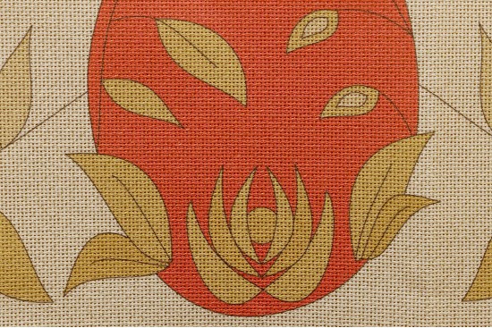 Κέντημα καρέ 90Χ90cm με σχέδιο Πασχαλινό Αυγό