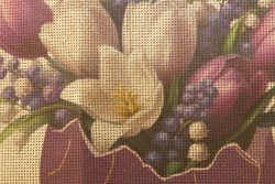 Κέντημα τραβέρσα 50Χ130cm με σχέδιο Πασχαλινό - Λουλούδια 