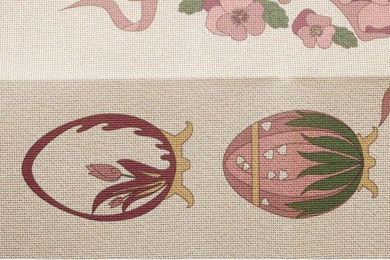 Κέντημα τραβέρσα 50Χ130cm με σχέδιο Πασχαλινό Αυγό Φαμπερζέ