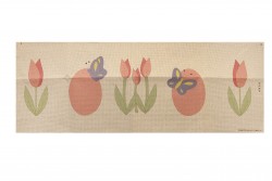 Κέντημα τραβέρσα 50Χ130cm με σχέδιο Πασχαλινό - Αυγό Πεταλούδες και Λουλούδια