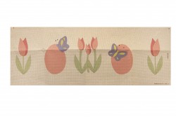 Κέντημα τραβέρσα 50Χ130cm με σχέδιο Πασχαλινό - Αυγό Πεταλούδες και Λουλούδια