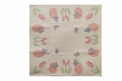 Κέντημα καρέ 100Χ100cm με σχέδιο Πασχαλινό - Αυγό Πεταλούδες και Λουλούδια