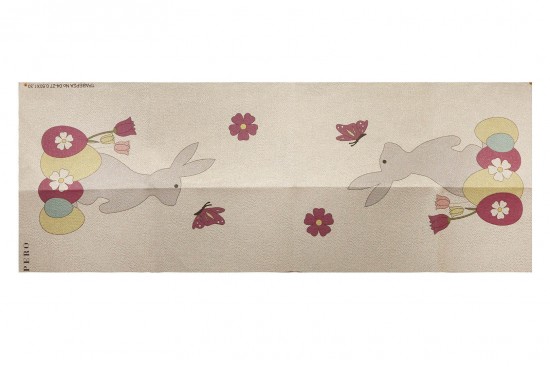 Κέντημα τραβέρσα 50Χ130cm με σχέδιο Πασχαλινό - Αυγό Λαγουδάκι και Λουλούδια