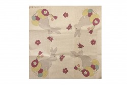 Κέντημα καρέ 100Χ100cm με σχέδιο Πασχαλινό - Αυγό Λαγουδάκι και Λουλούδια