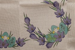 Κέντημα καρέ 100Χ100cm με σχέδιο Πασχαλινό - Αυγό και Λουλούδια