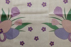 Κέντημα καρέ 100Χ100cm με σχέδιο Πασχαλινό - Αυγό και Λουλούδια