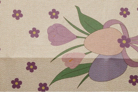 Κέντημα τραβέρσα 50Χ130cm με σχέδιο Πασχαλινό - Αυγό και Λουλούδια