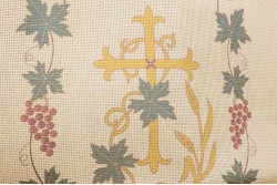Κέντημα προσκυνητάρι τραβέρσα 50X150cm Σταυρός και Άμπελος