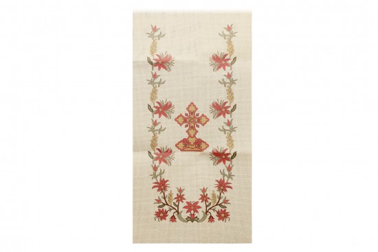 Κέντημα προσκυνητάρι τραβέρσα 50X150cm Σταυρός και Άνθη