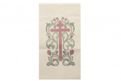 Κέντημα προσκυνητάρι τραβέρσα 50X150cm Σταυρός και Άνθη