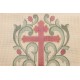 Κέντημα προσκυνητάρι τραβέρσα 50X150cm Σταυρός και Άνθη
