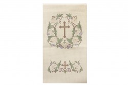 Κέντημα προσκυνητάρι τραβέρσα 50X150cm Σταυρός και Άνθη
