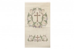 Κέντημα προσκυνητάρι τραβέρσα 50X150cm Σταυρός και Άνθη