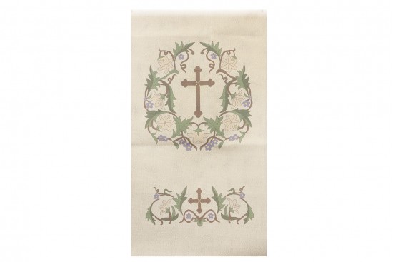 Κέντημα προσκυνητάρι τραβέρσα 50X150cm Σταυρός και Άνθη