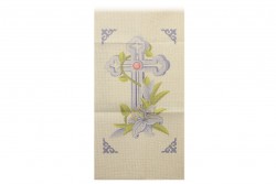Κέντημα προσκυνητάρι τραβέρσα 50X150cm Σταυρός και Άνθη