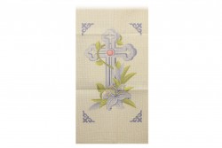 Κέντημα προσκυνητάρι τραβέρσα 50X150cm Σταυρός και Άνθη